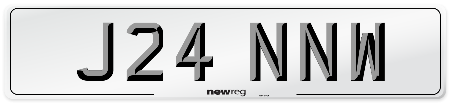 J24 NNW Number Plate from New Reg